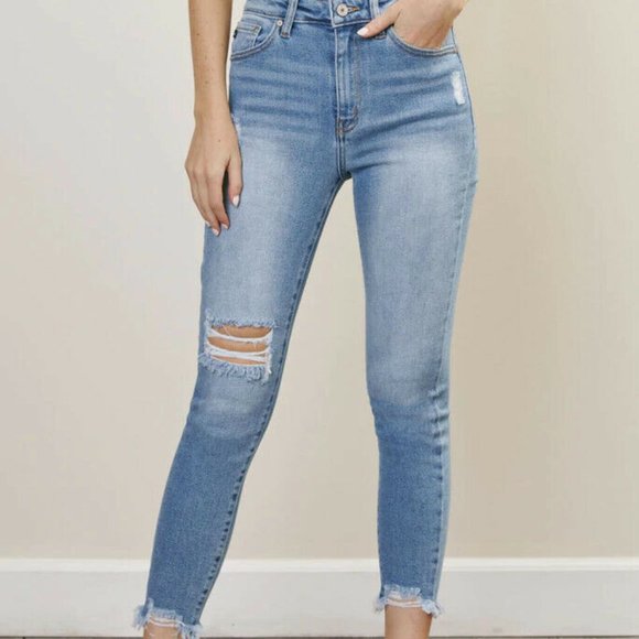 KanCan Denim - KanCan Phoenix High Rise Ankle Skinny Jeans Light Wash Women's Size 5 H13099